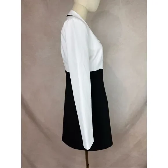 Vintage 1980s Blazer Dress Size Medium Color Block Byer Too! - Picture 5 of 8